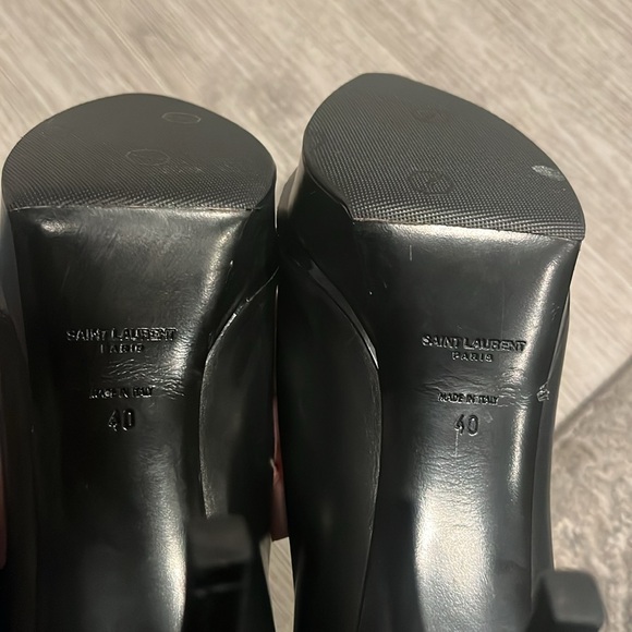 Authentic Saint Laurent Paris Black Leather Heels - Picture 10 of 11